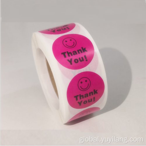 Adhesive Labels Laser Round self-adhesive label thank you sticker Supplier